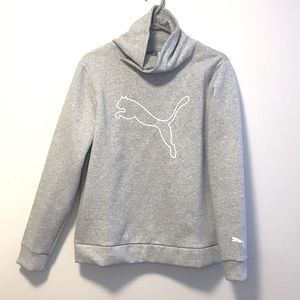 PUMA Women's Asymmetrical Cowl Neck sweater.